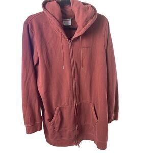 Columbia Long Line Full Zip Hoodie Sweatshirt, Pockets, GorpCore, weekend, XL